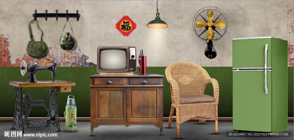 复古怀旧80后90后童年背景墙