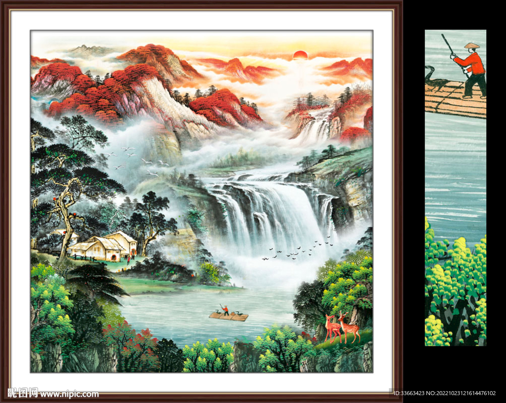 鸿运当头国画