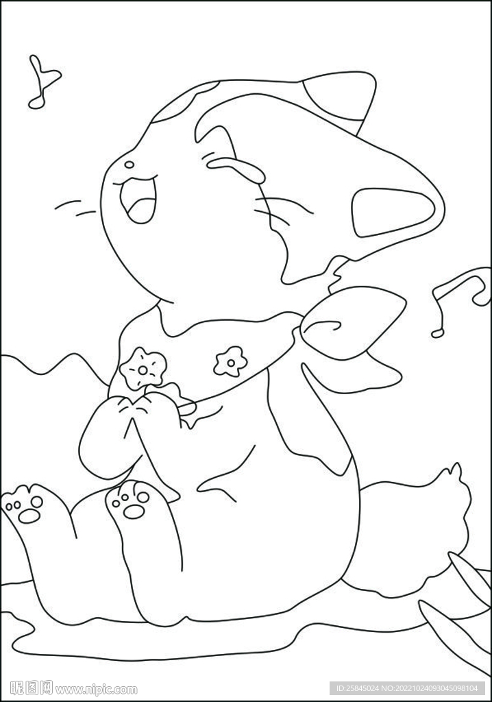 猫咪线条