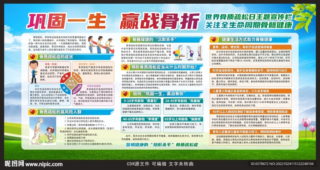 骨质疏松宣传栏