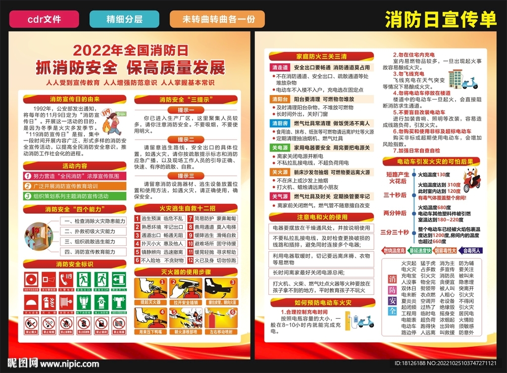 2022年消防日宣传单
