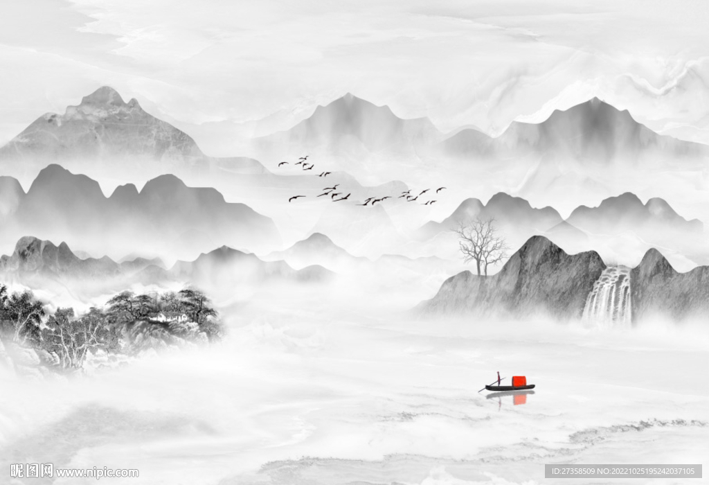 水墨山水画