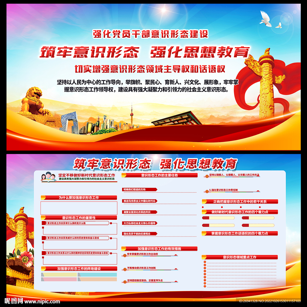 意识形态展板图片 