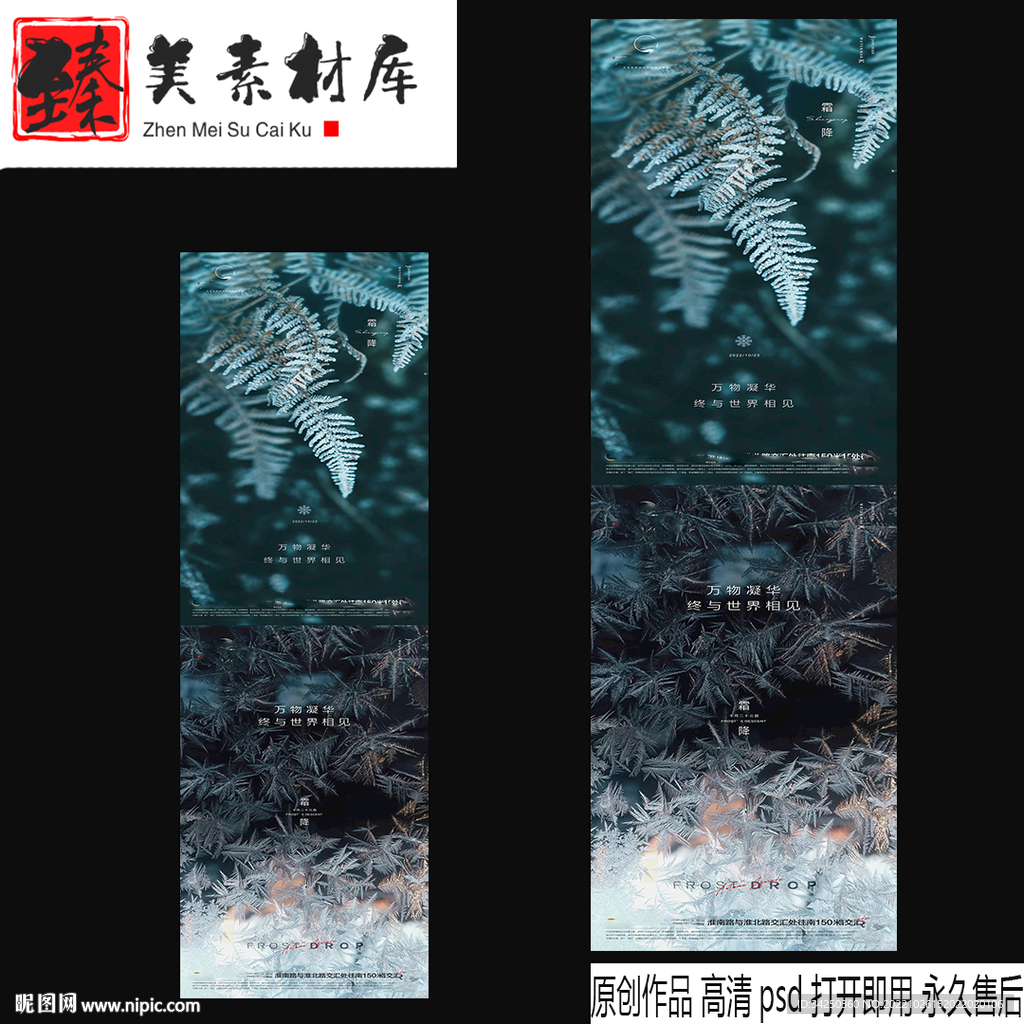 霜降节气海报