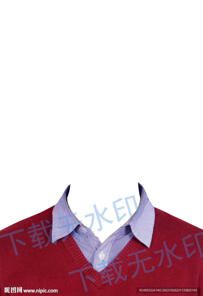 男士毛衣证件照素材