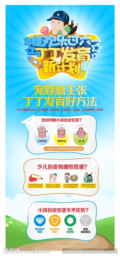 包皮包茎海报