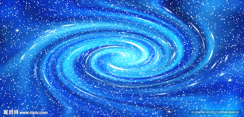 蓝色宇宙漩涡星空