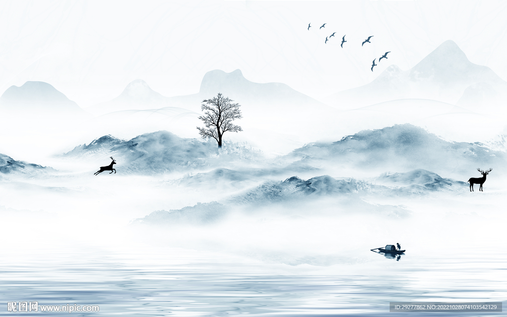 别墅 爆款新山水画 TiF分层