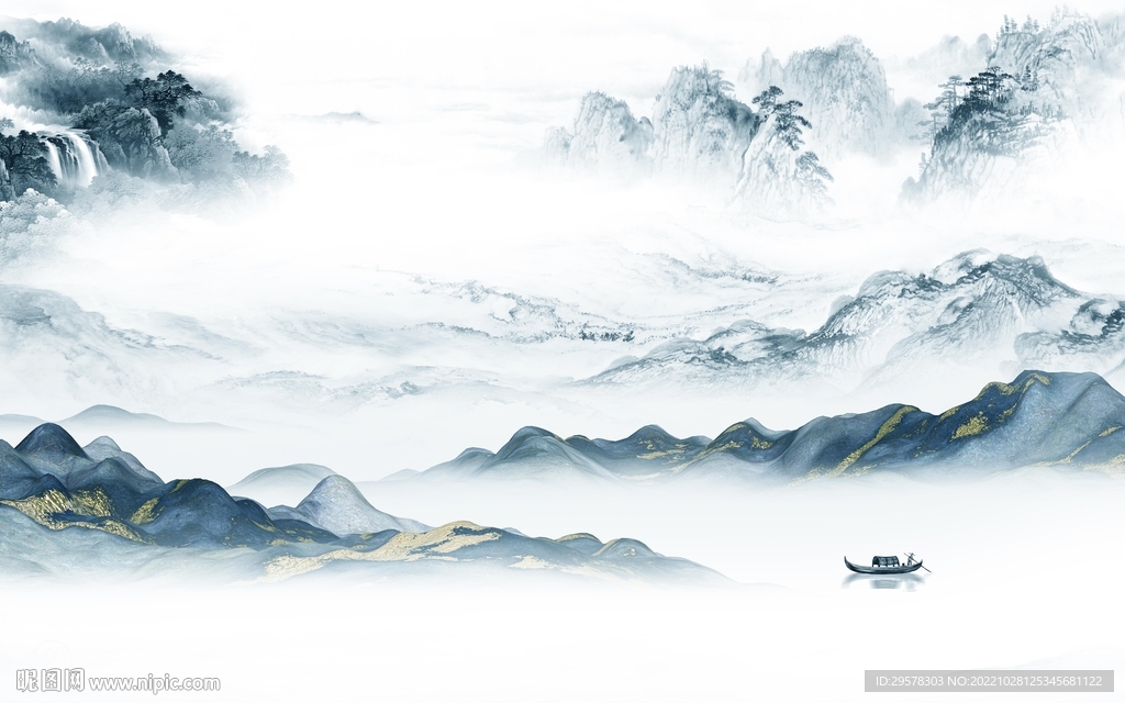 人气 意境中式山水 TIf分层