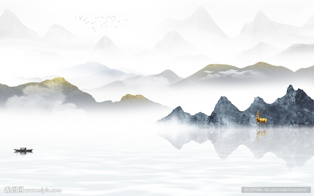 人气 高端山水新画 tif分层