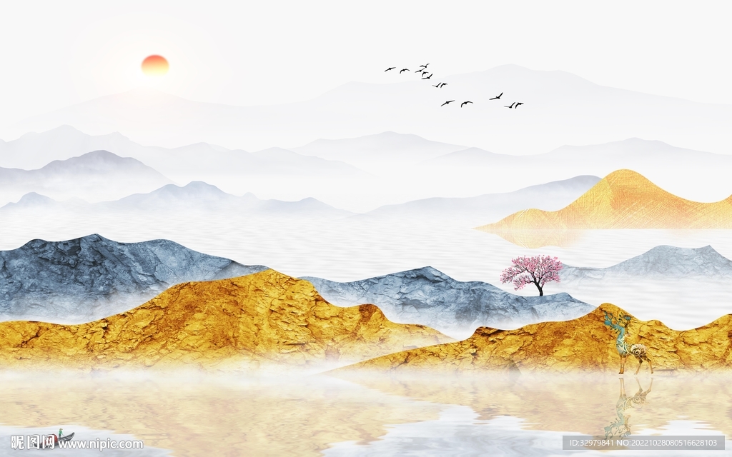 高清 高端山水新画 tif分层