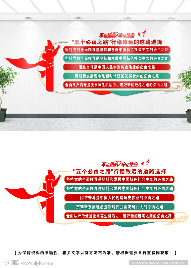 五个必由之路文化墙