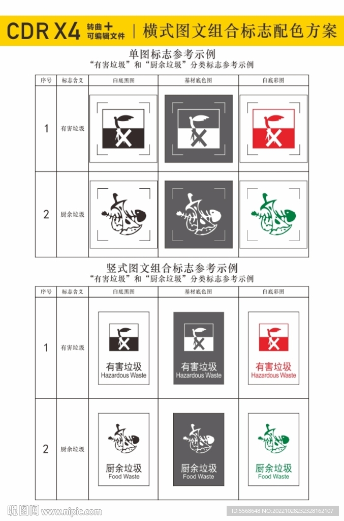 垃圾分类图标