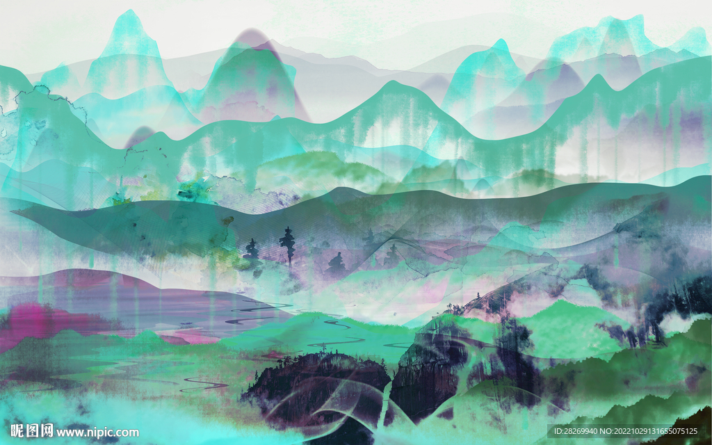 中式水墨山水