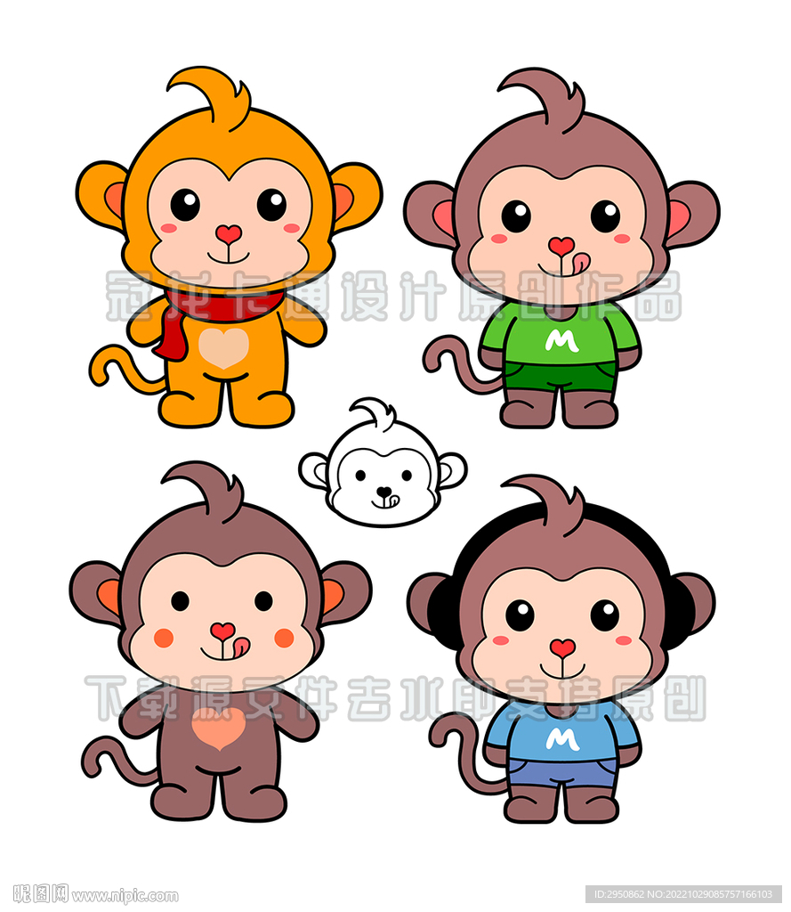 卡通小猴子简化版