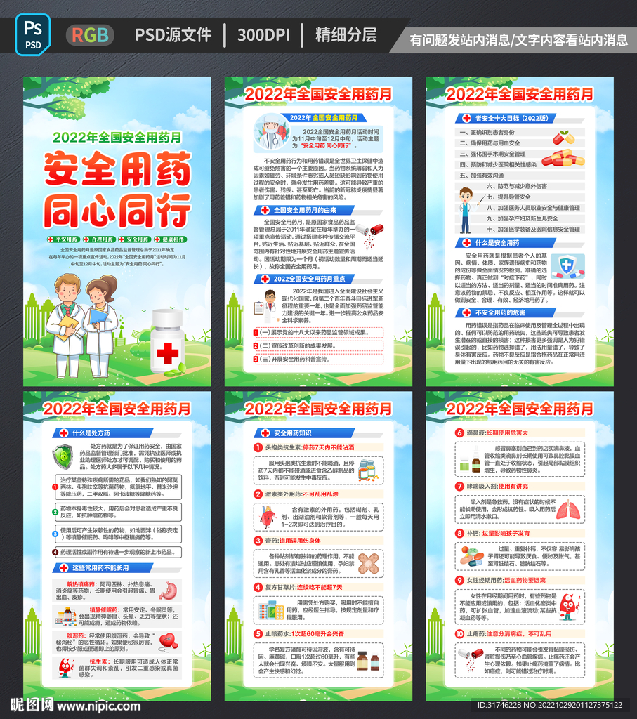 2022年全国安全用药月展板