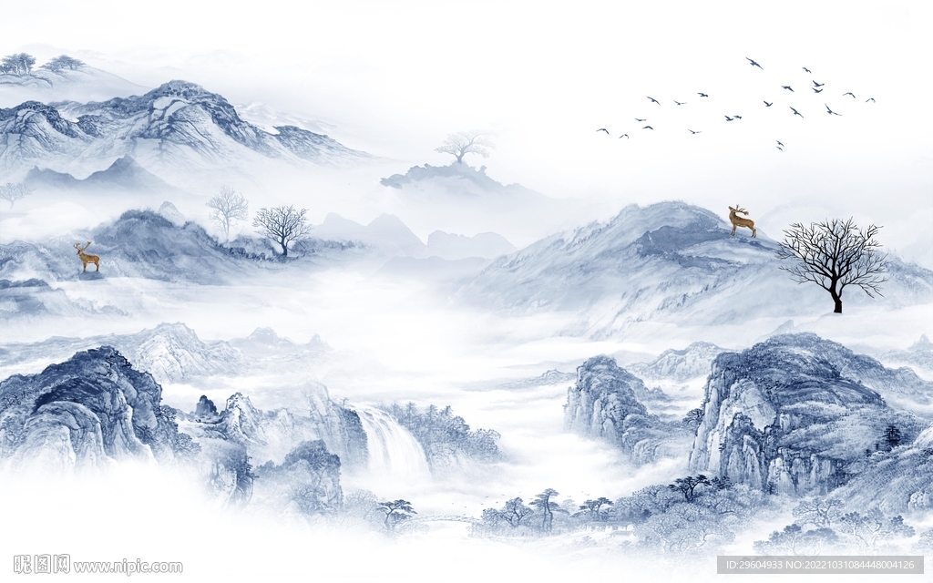 客厅 简约人气山水 TIf分层