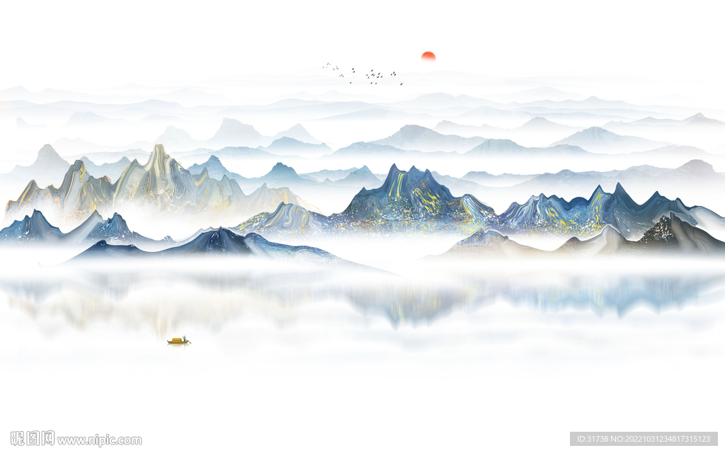 水墨山水画