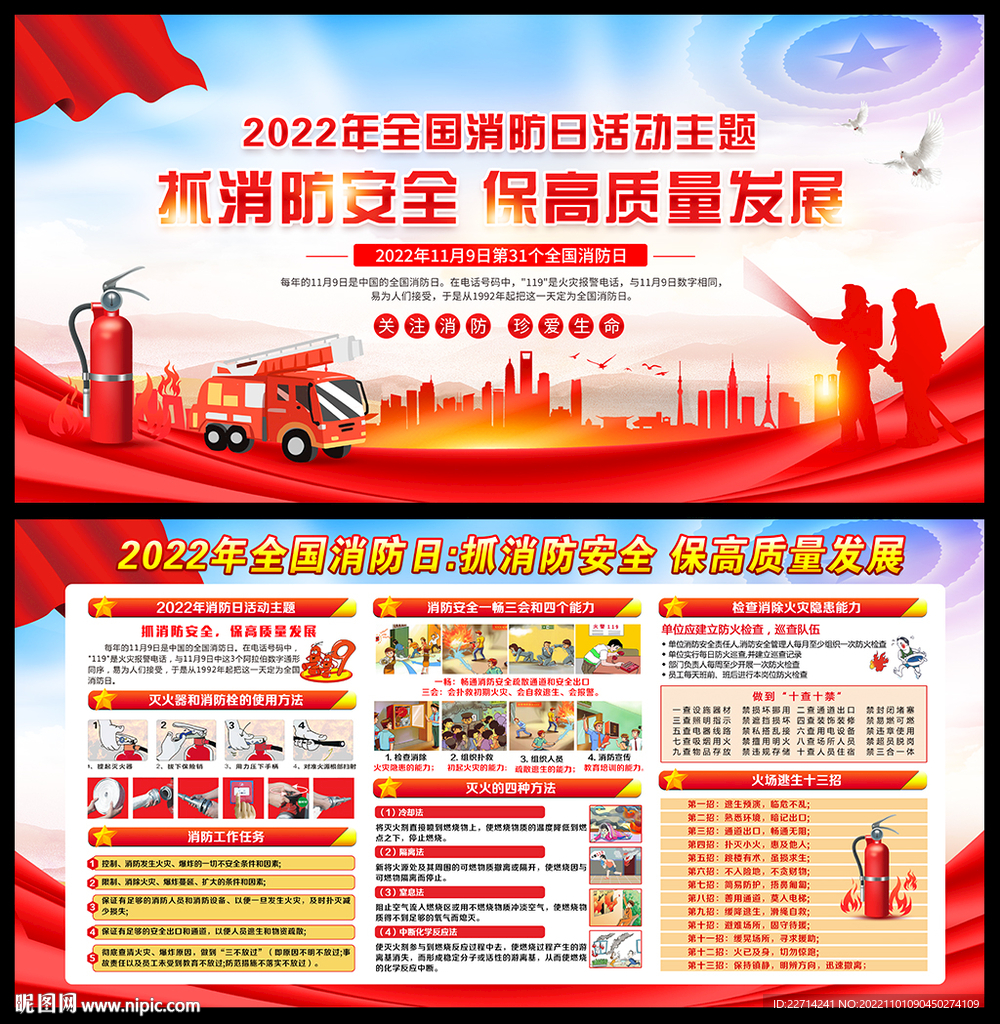2022年消防安全月宣传栏