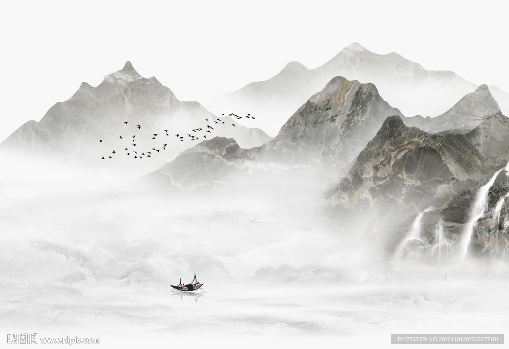 水墨山水画