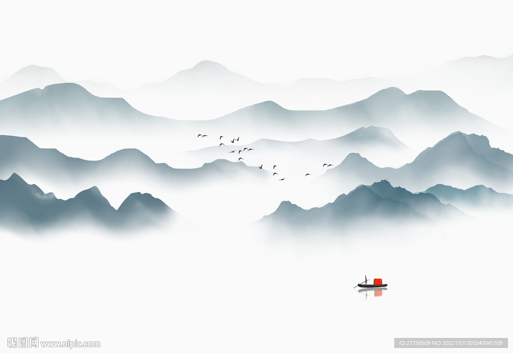 水墨山水画