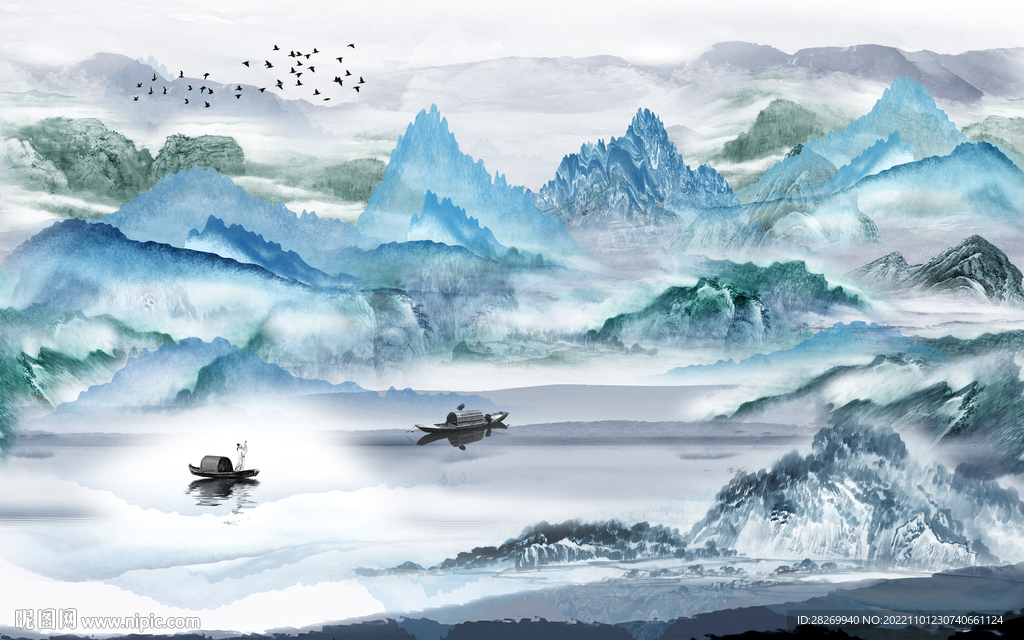 抽象山水 