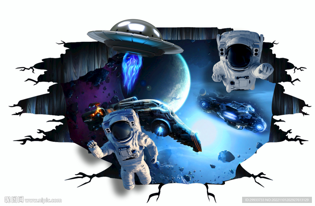 宇航员地画