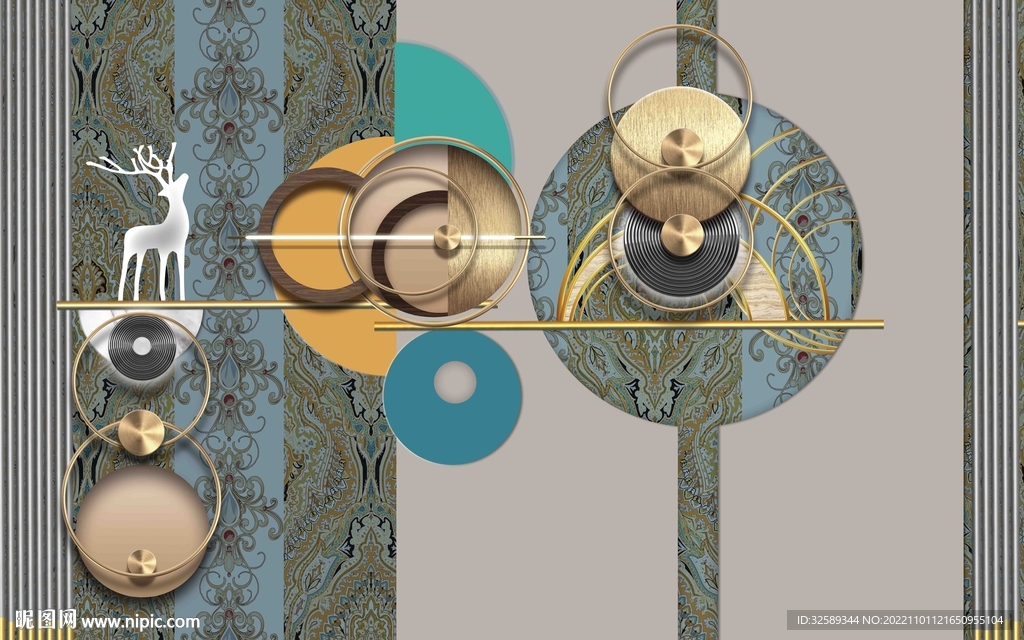 现代轻奢简约背景墙