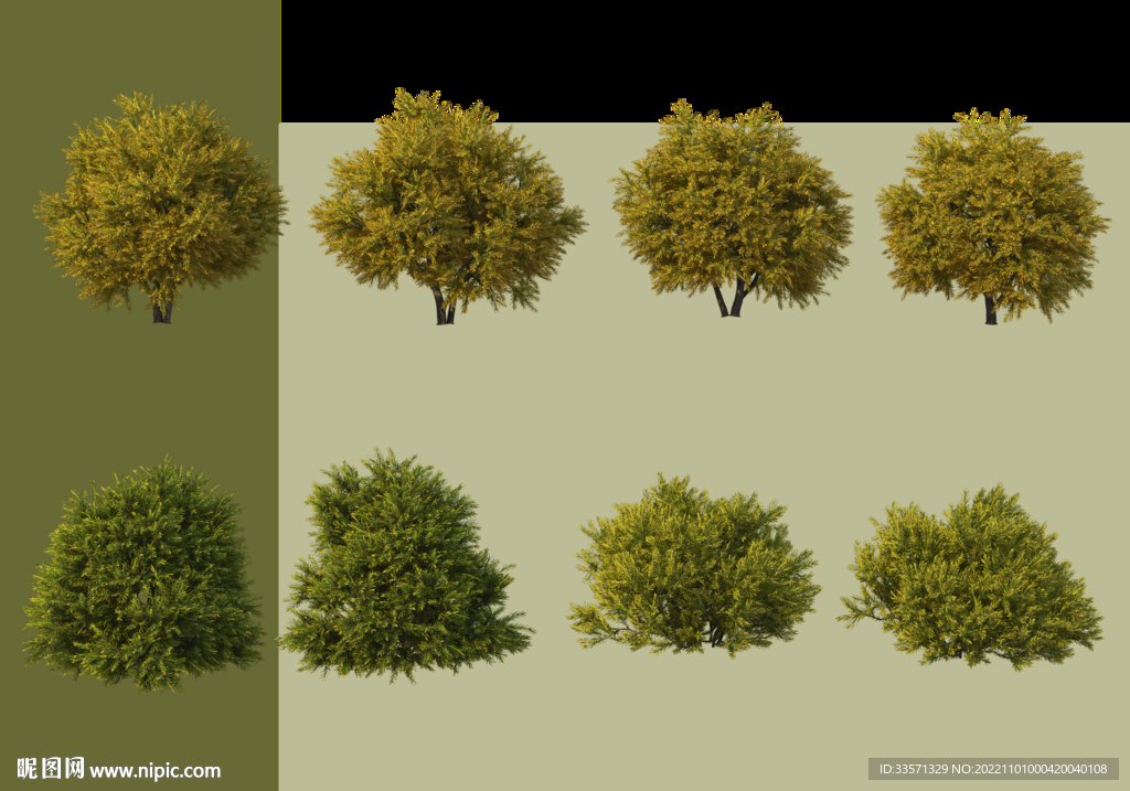 超清免抠园林景观树