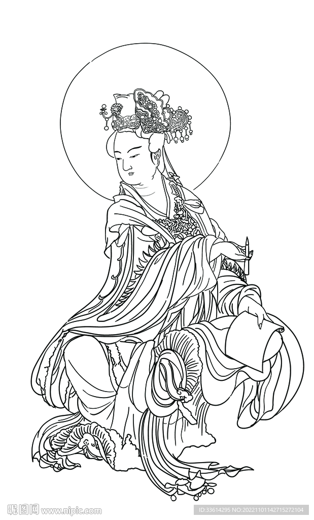 猴侍水星神图线稿