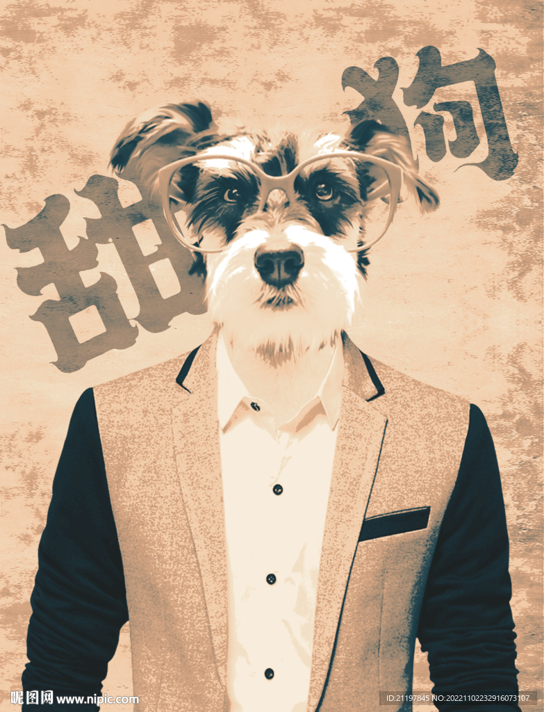 动物头像挂画 