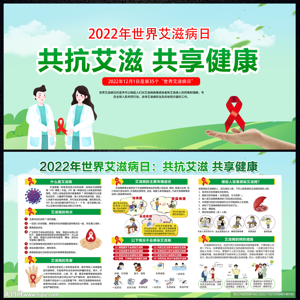2022年世界艾滋病日宣传栏