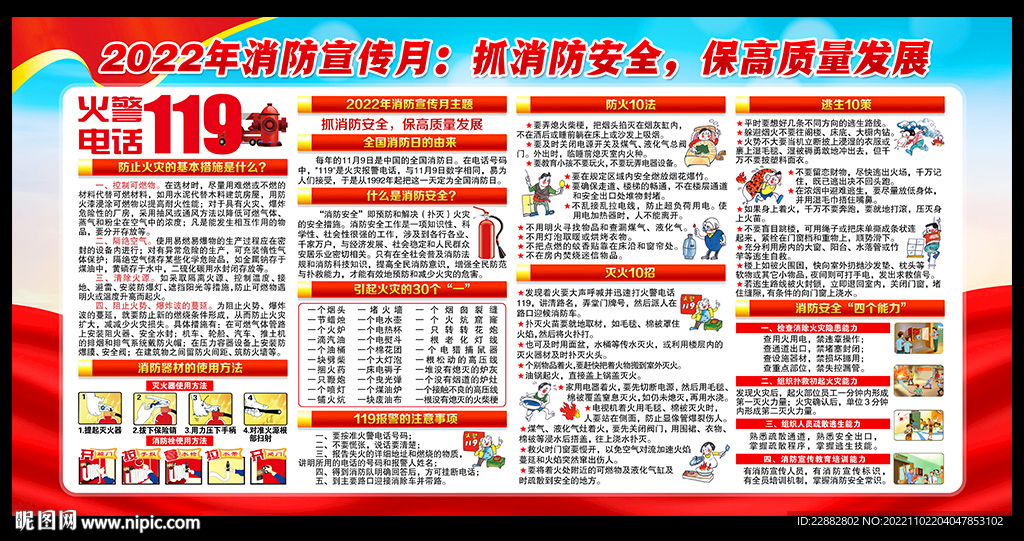 2022消防宣传月宣传栏