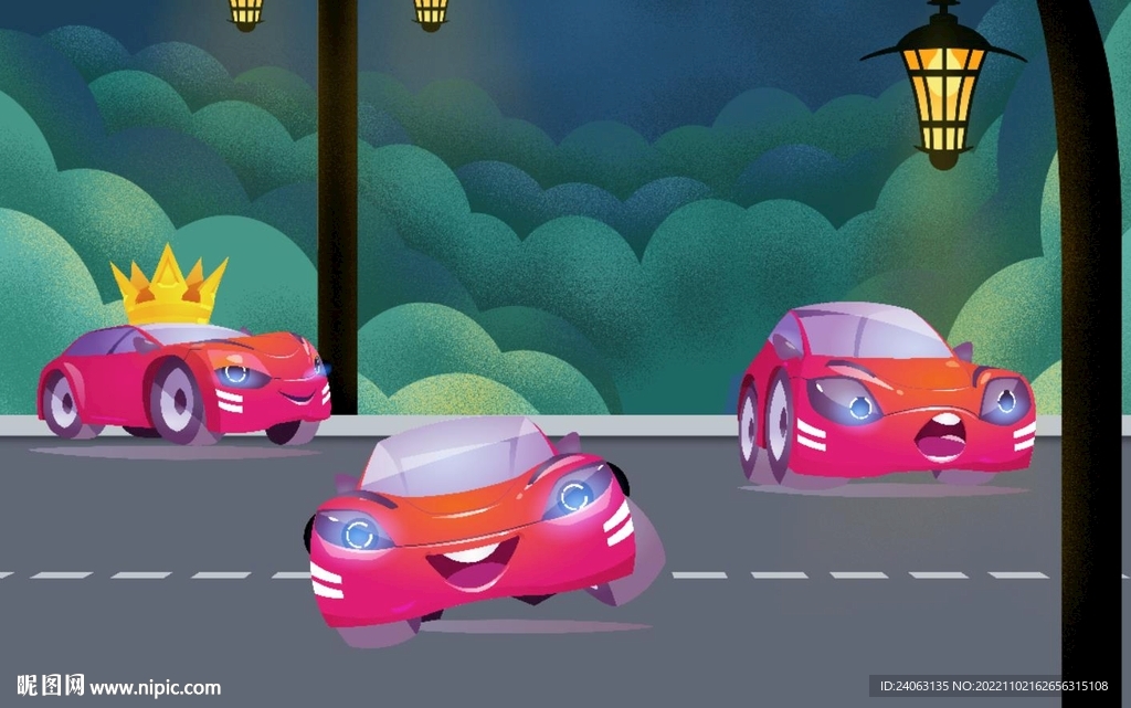 手绘汽车