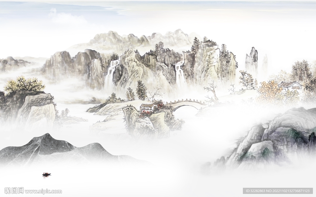 新款 新上架山水画 tIF分层