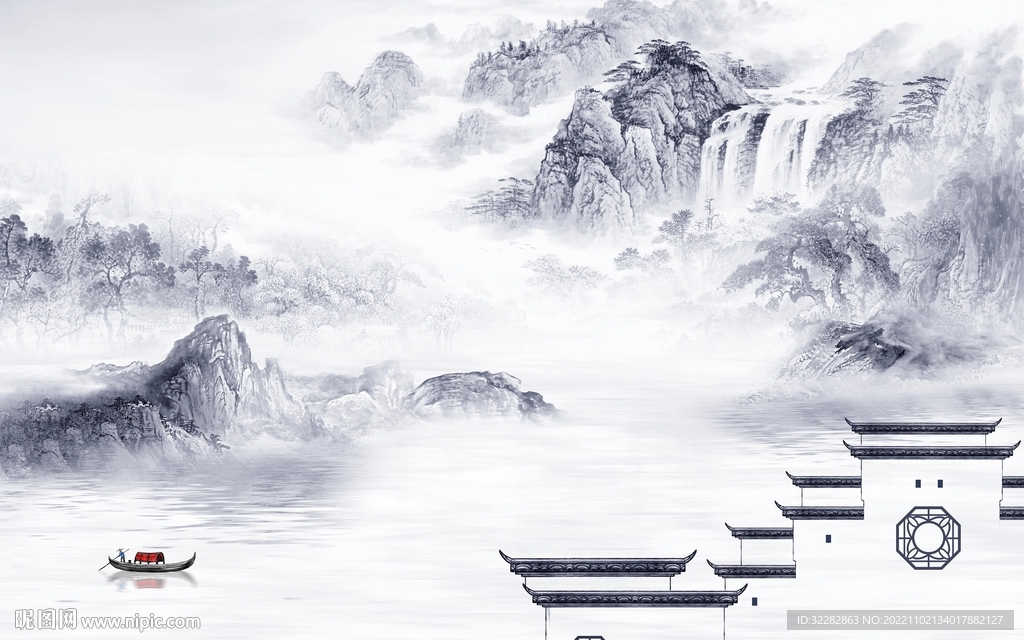 现代 新上架山水画 tIF分层