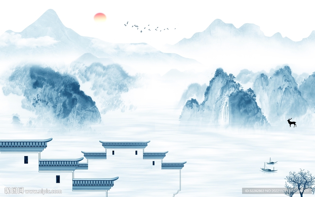 高档 新上架山水画 tIF分层