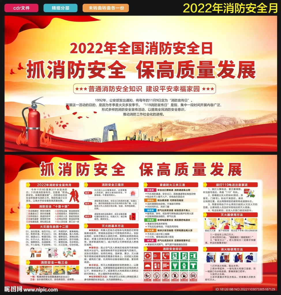 2022消防月展板