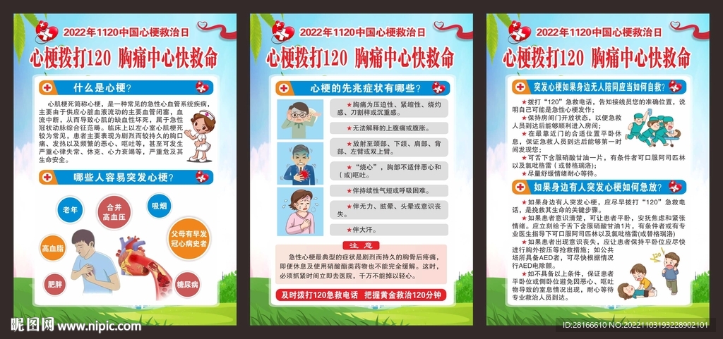 心梗救治日展板