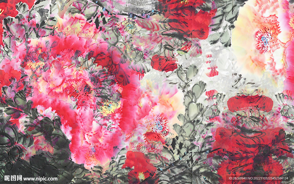 瑰花背景墙