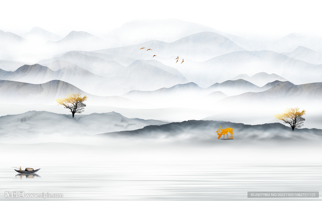 现代 爆款新山水画 TiF分层