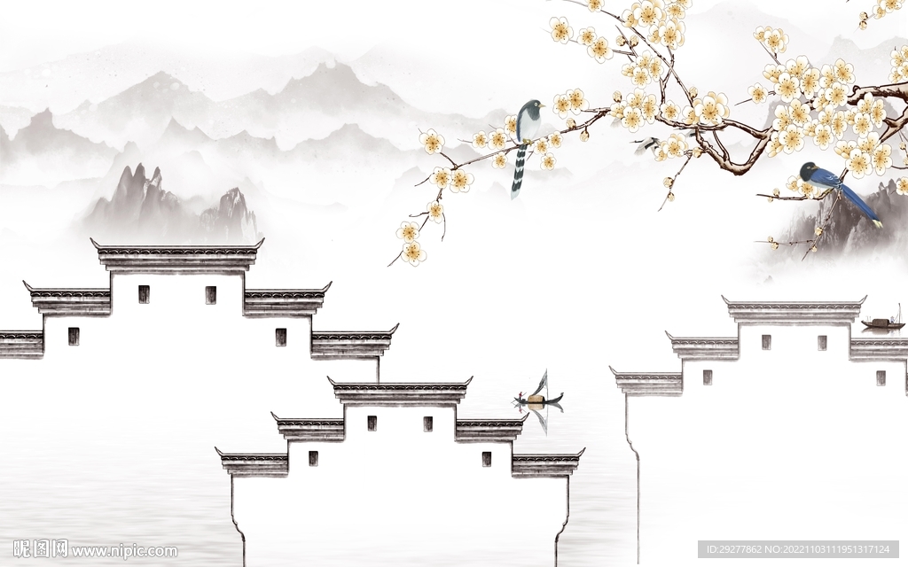 高清 爆款新山水画 TiF分层