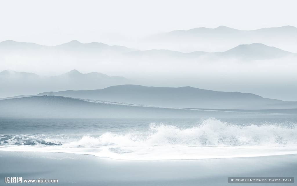 极简 爆款中式山水 TIf分层