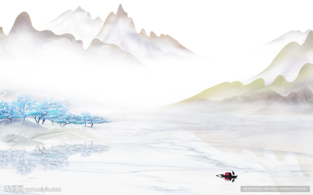 爆款 山水新无框画 TiF分层