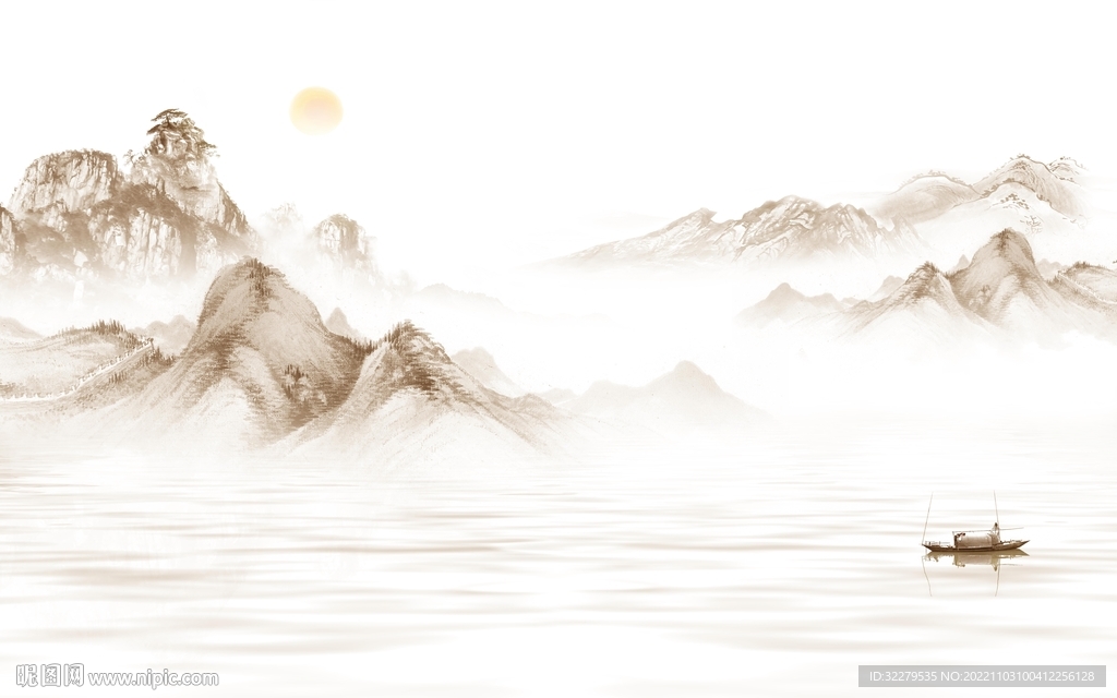 大气 山水新无框画 TiF分层