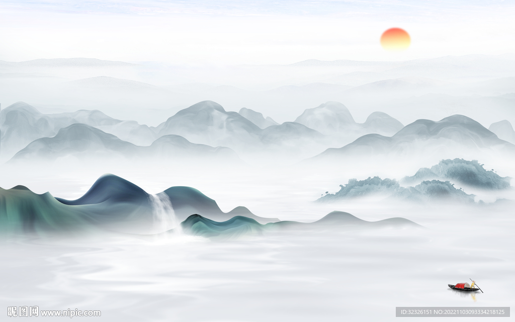 意境 人气新款山水 tif分层