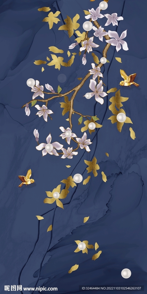金色海棠花玄关
