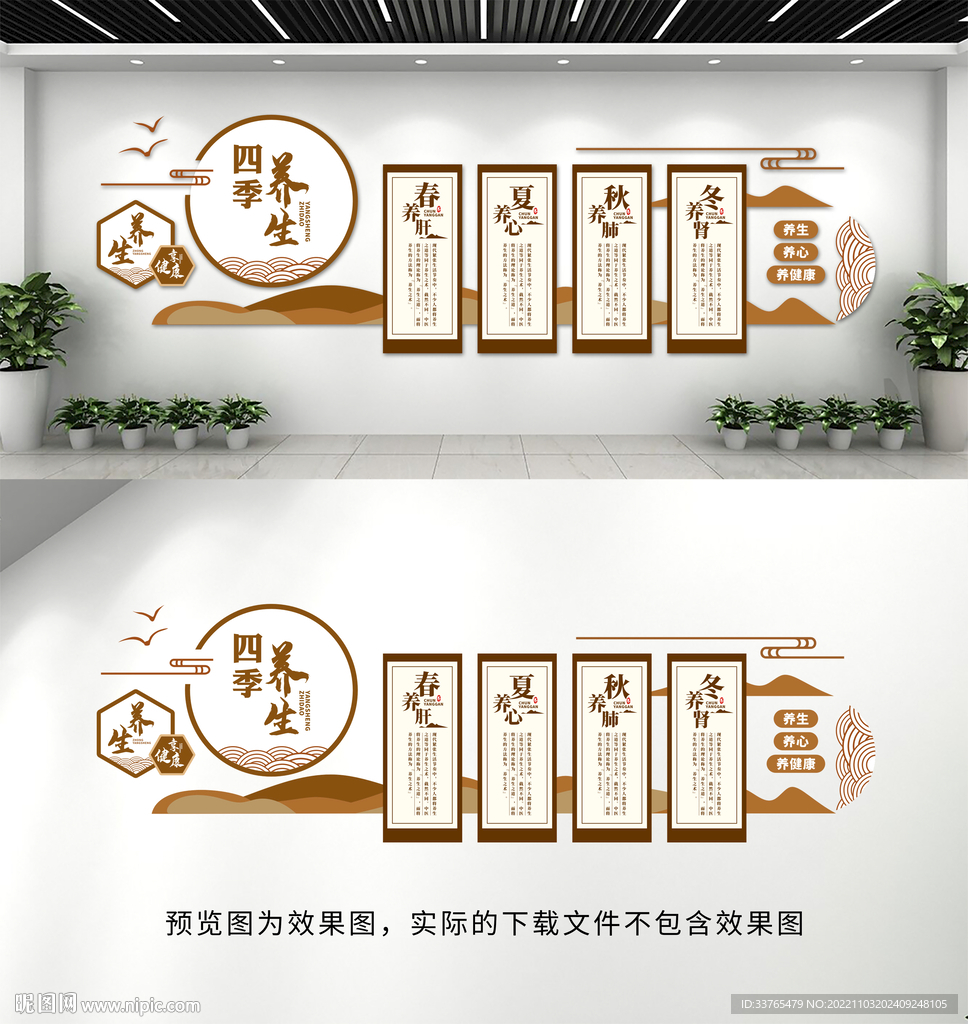 四季养生文化墙