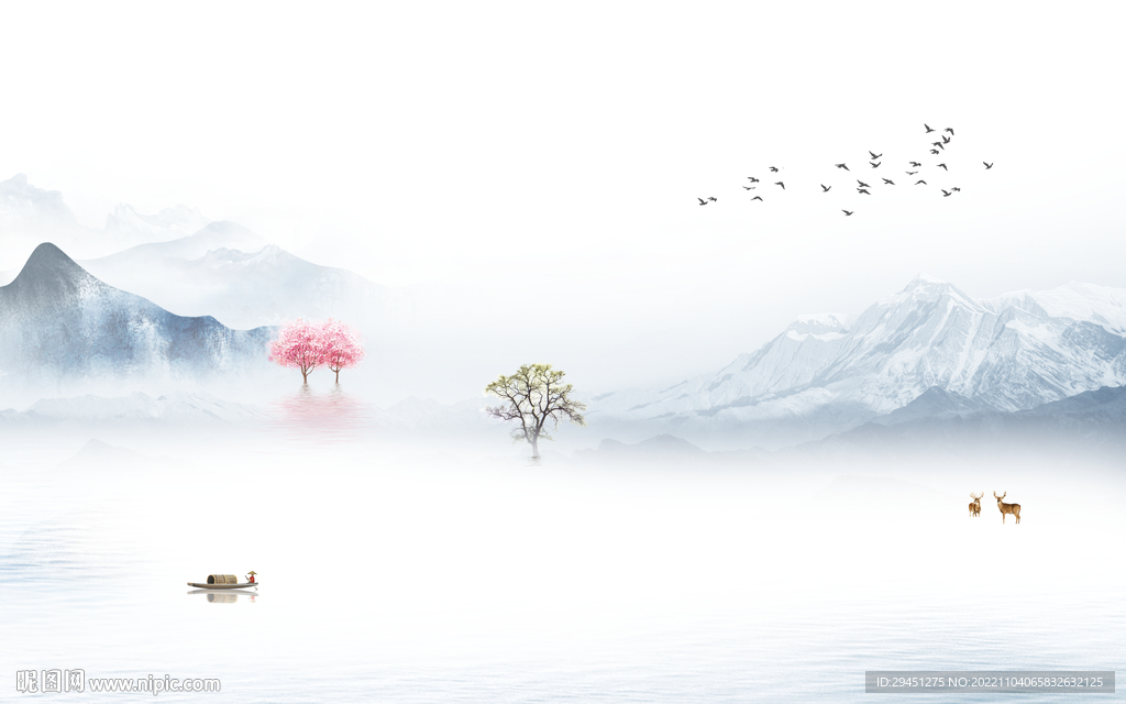 爆款 最新中式山水 TiF分层