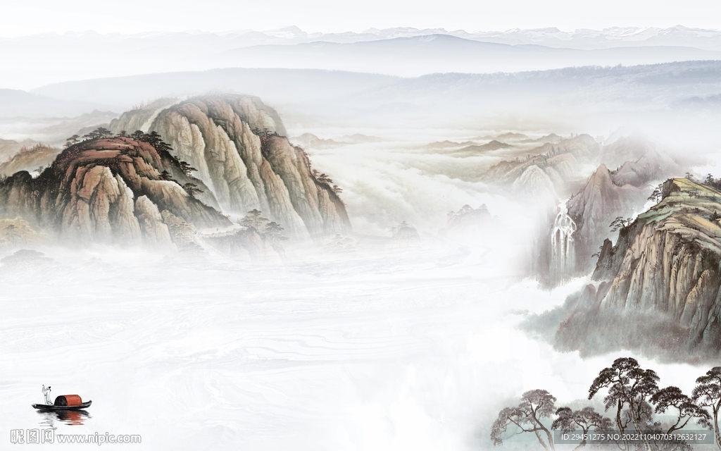 古风 最新中式山水 TiF分层